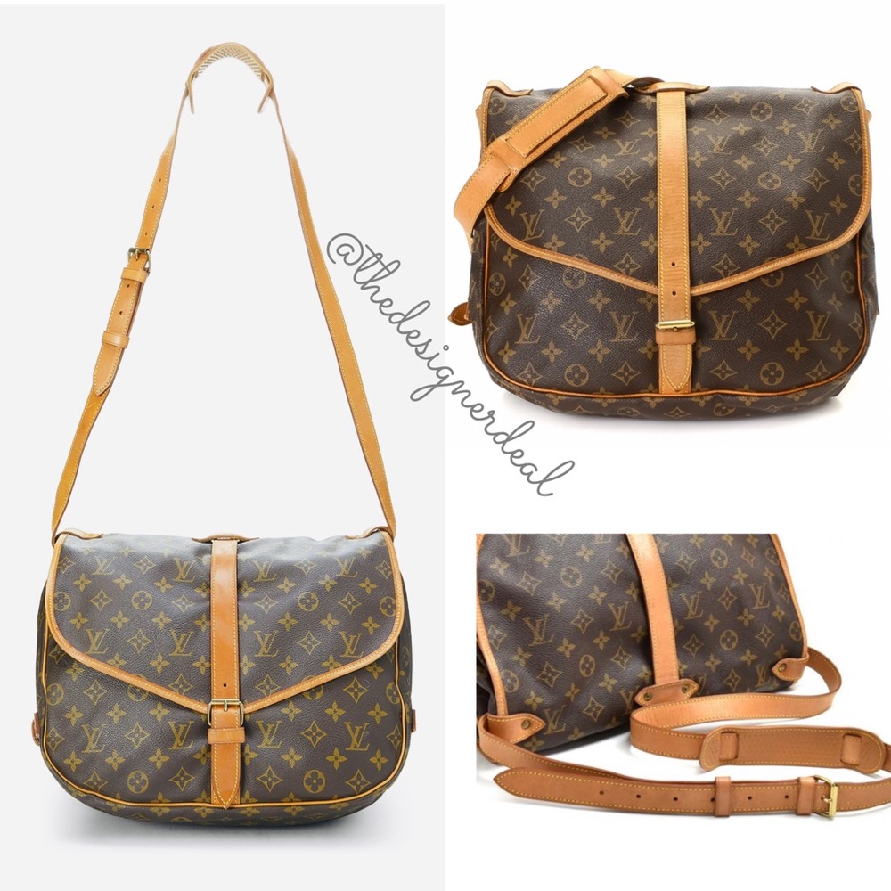 🔥Auth Louis Vuitton Saumur 35 Crossbody Messenger